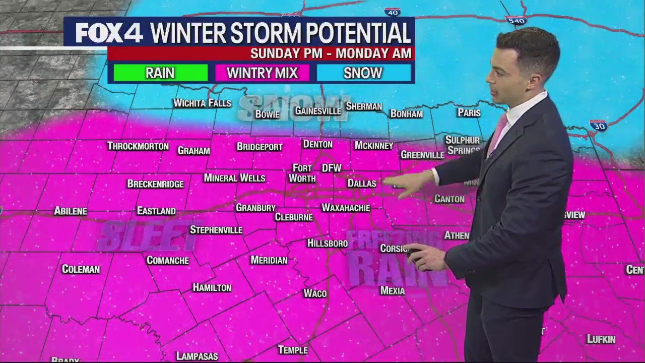 Dangerous cold, wintry mix expected Sunday