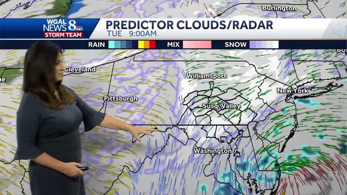 Hour-by-hour snow projections: South-Central Pennsylvania