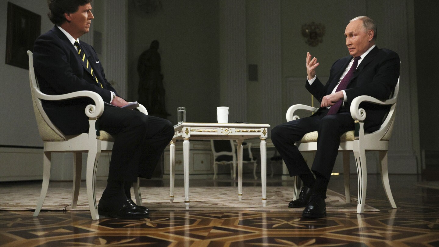 In Tucker Carlson interview, Putin urges US to push Ukraine to talks
