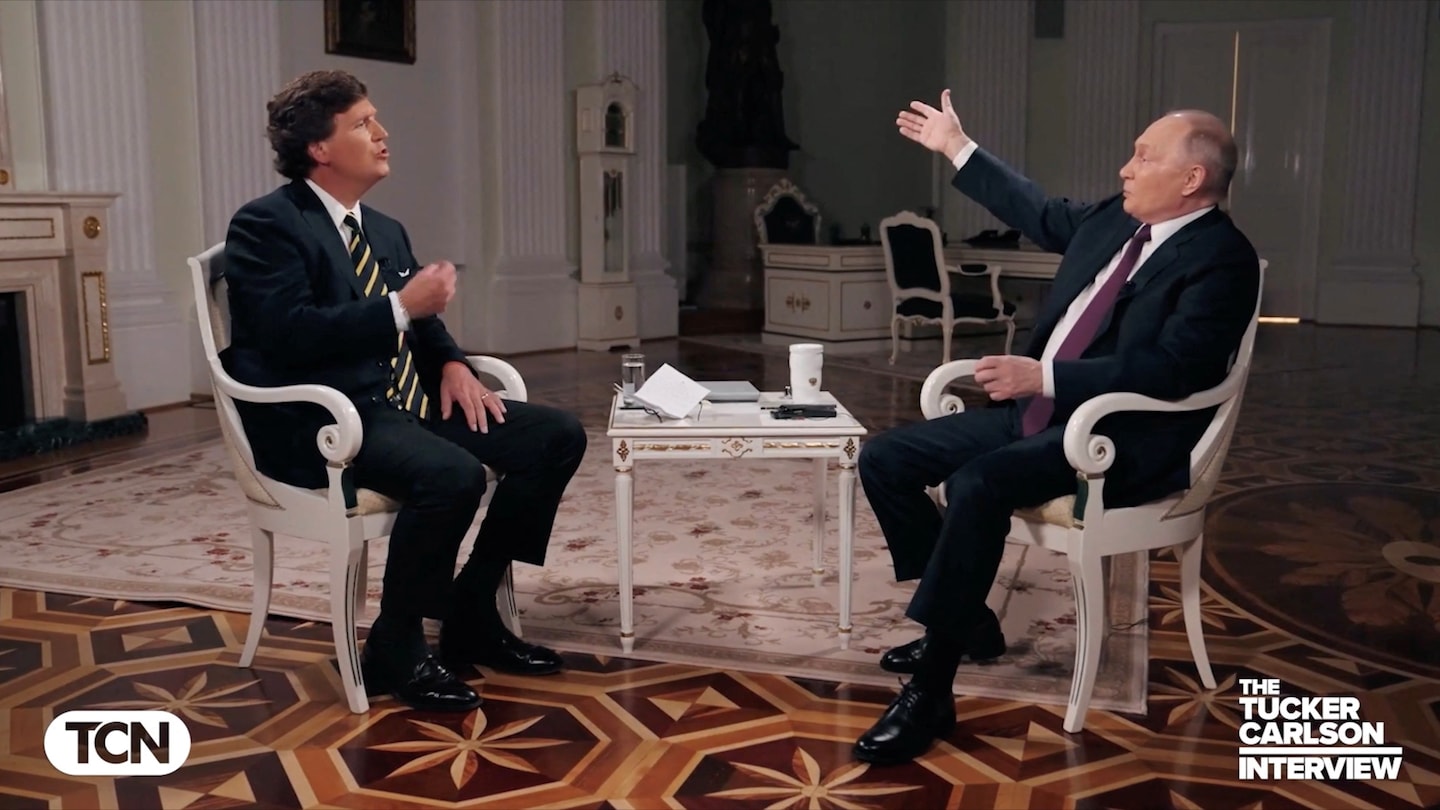 Tucker Carlson releases video of interview with Russian leader Putin